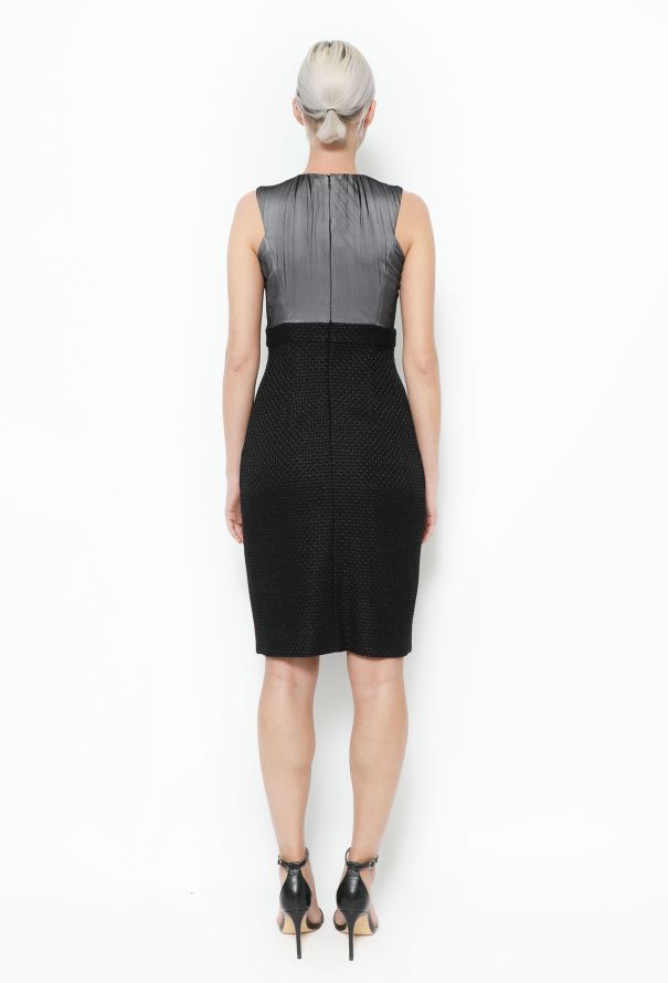 Chanel Silk Tweed Slit Dress - 4