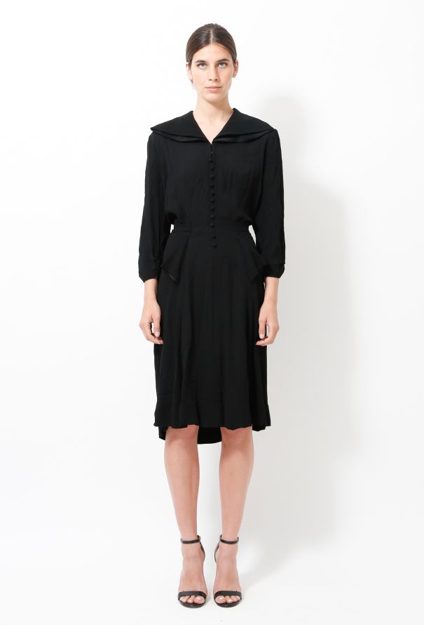 Vintage Crêpe Belted Dress - 2