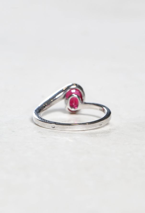 Mellerio 18k White Gold & Ruby Ring - 6