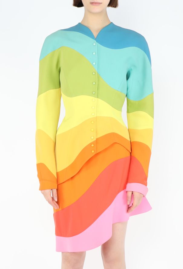 Thierry Mugler Rainbow Hourglass Ensemble, S/S 1990 - 5