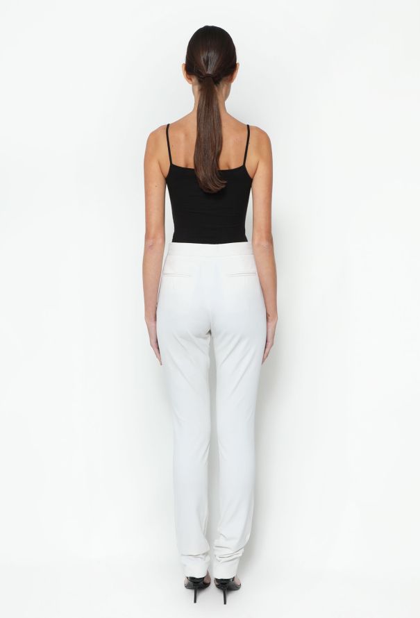 Céline F/W 2017 Tapered Twill Trousers White - 4