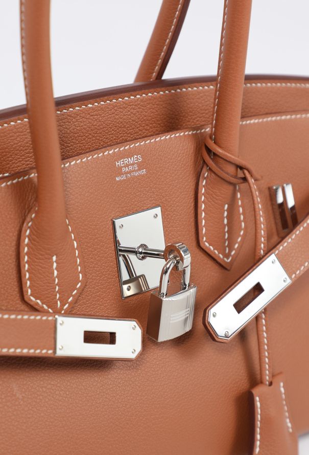 Hermès Exceptional Gold Evercolor Shoulder Birkin 29 - 15