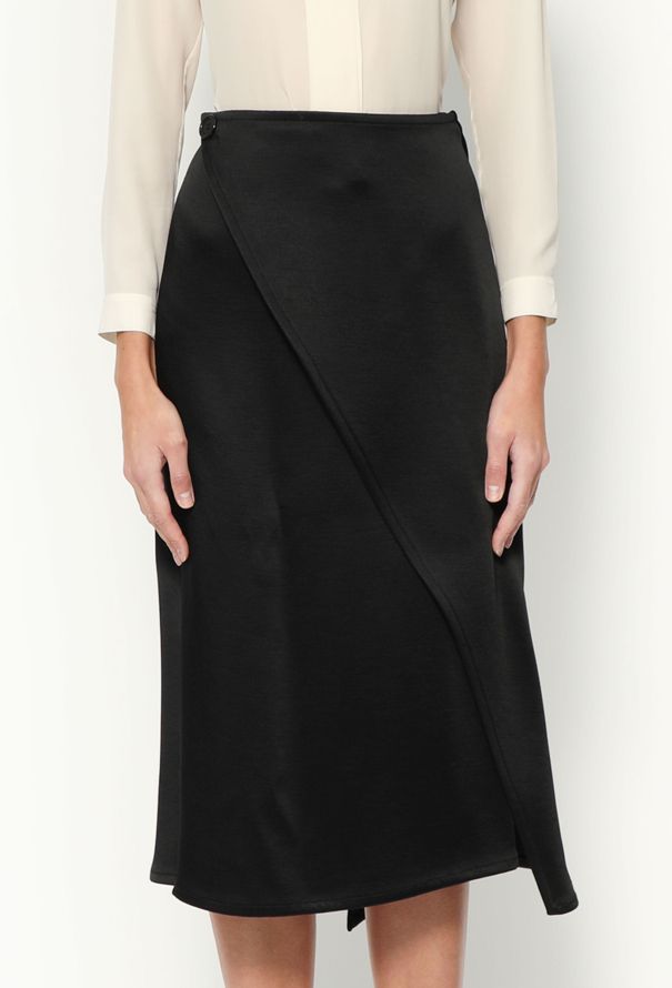 Céline Asymmetrical Satin Wrap Skirt by Phoebe Philo – Fall 2014 - 3