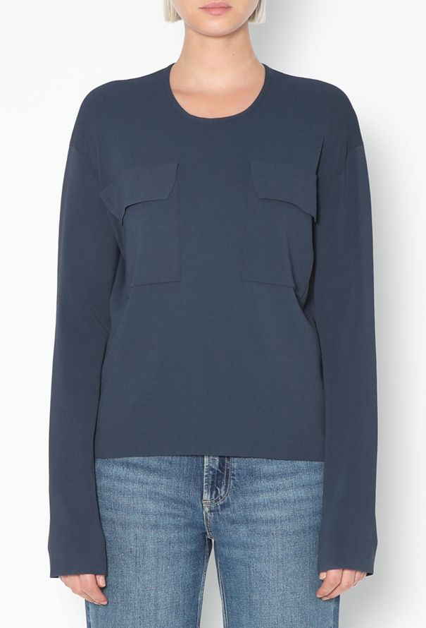 Céline Resort 2014 Crêpe Pocket Top - 1