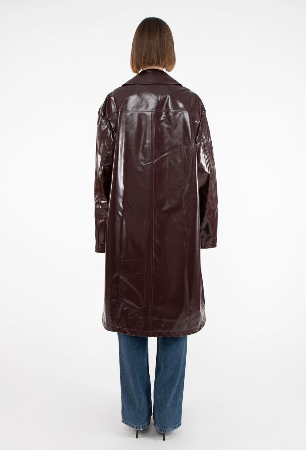 Jil Sander S/S 2025 Patent Calfskin Duster Coat - 6