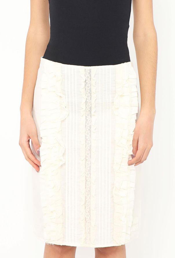 Miu Miu S/S 2024 Lace Ruffled Skirt - 5