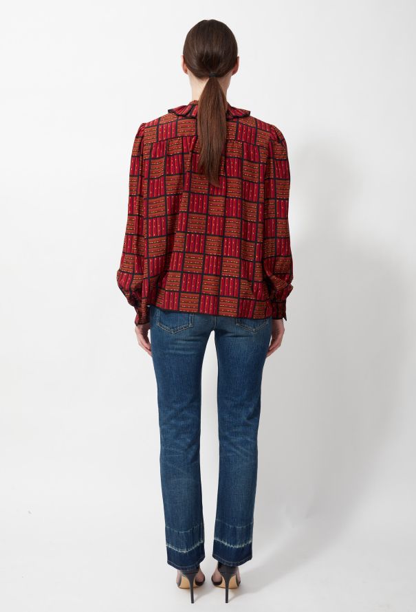 Givenchy Vintage Graphic Printed Lavallière Blouse - 3