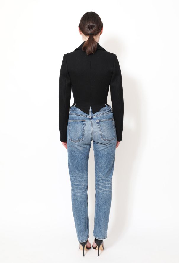Alaïa Cinched Zip Wool Biker Jacket - 4