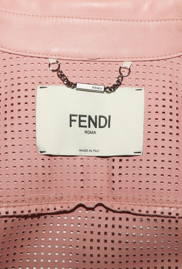 Fendi 2019 Perforated Leather Bomber Jacket - 6