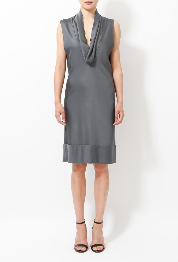 Balenciaga Gunmetal Jersey Dress - 3