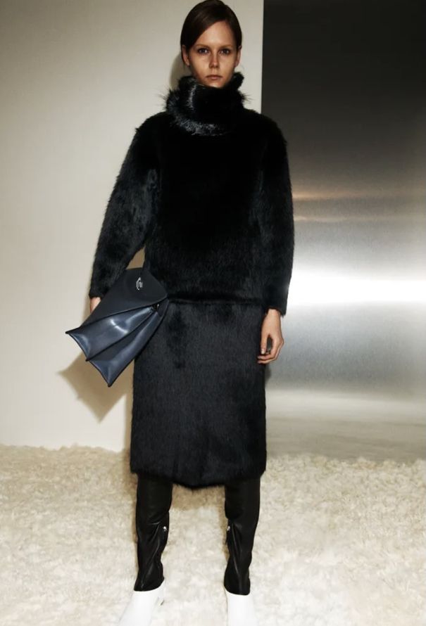 Céline Faux Fur Midi Skirt, Pre-Fall 2012 - 2
