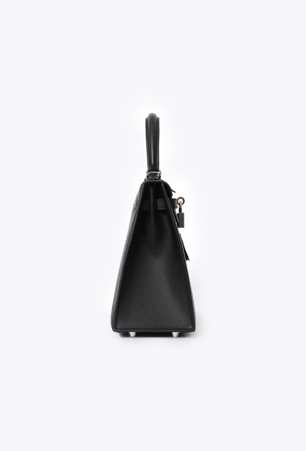 Hermès Black Epsom Kelly Sellier 25 Electrum - 9
