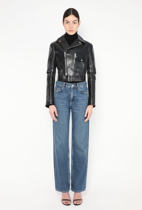 Paco Rabanne 2019 Ribbed Trim Biker Jacket - 4
