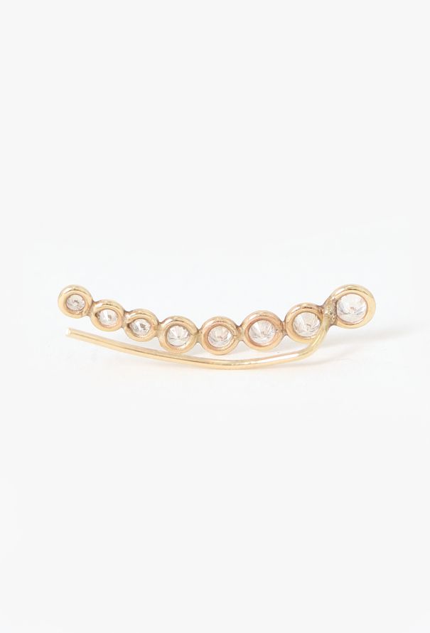 Modern Fine Jewelry Jacquie Aiche 18k Yellow Gold & Diamond Single Earring - 4