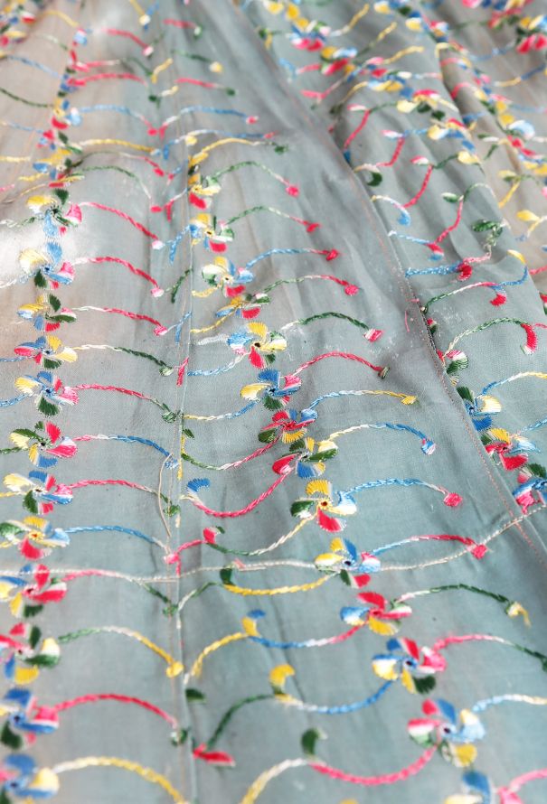 World Treasures Vintage Floral Embroidered Skirt - 5