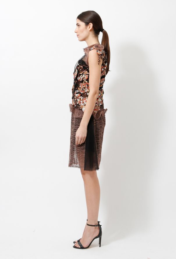 Rodarte Tulle Floral Embroidered Dress - 5