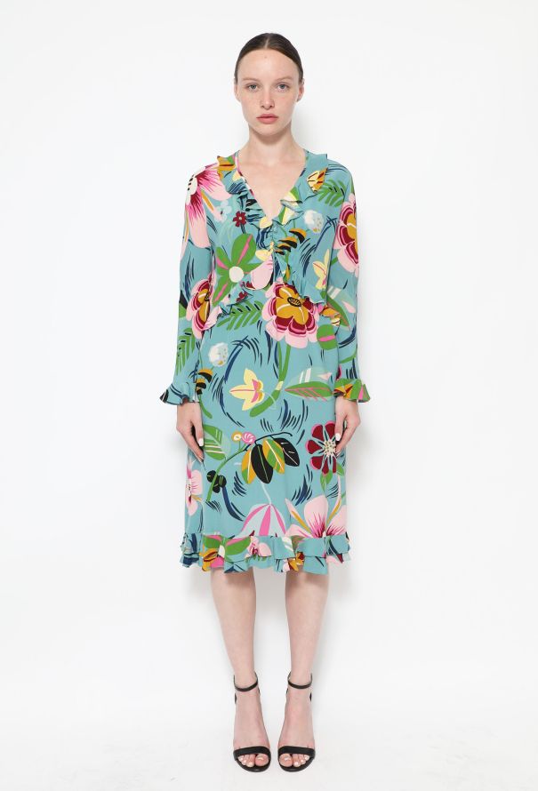 Gucci Iconic S/S 1999 Ruffled Floral Dress - 1