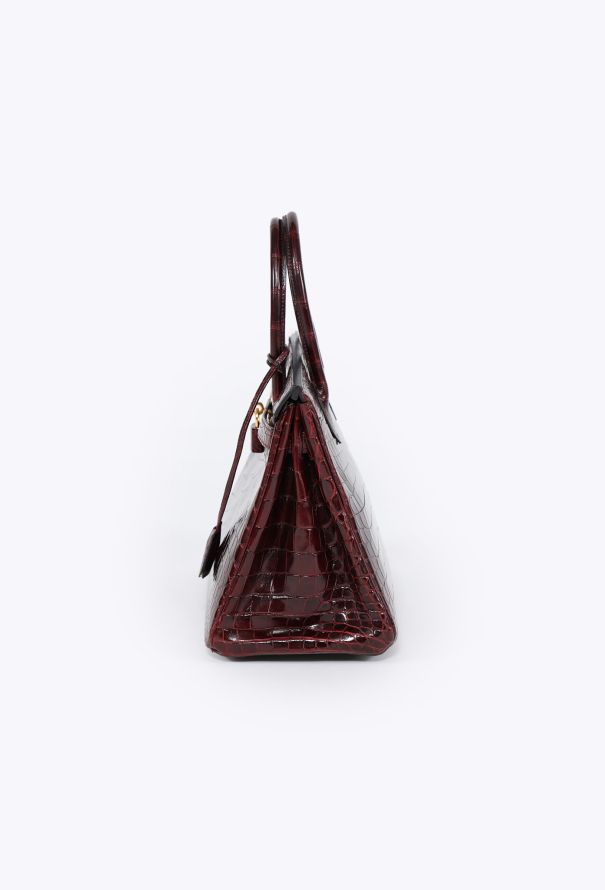 Hermès Exquisite Shiny Bordeaux Niloticus Birkin 30 - 8