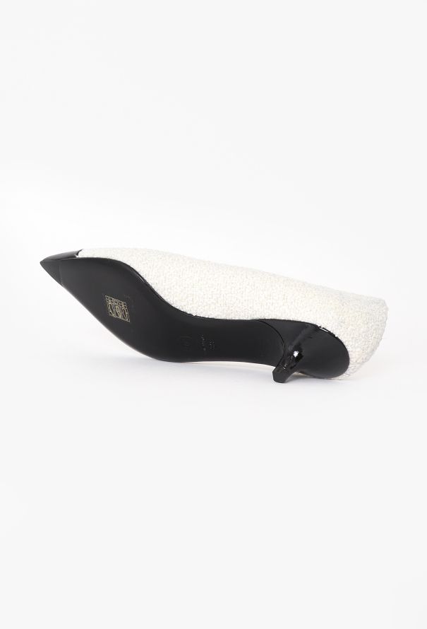 Chanel F/W 2022 Bouclé 'CC' Kitten Heels - 6
