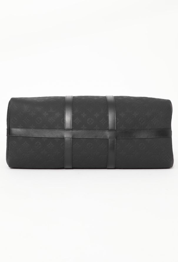 Louis Vuitton Keepall 50 - Black Monogram Shadow Leather - 7