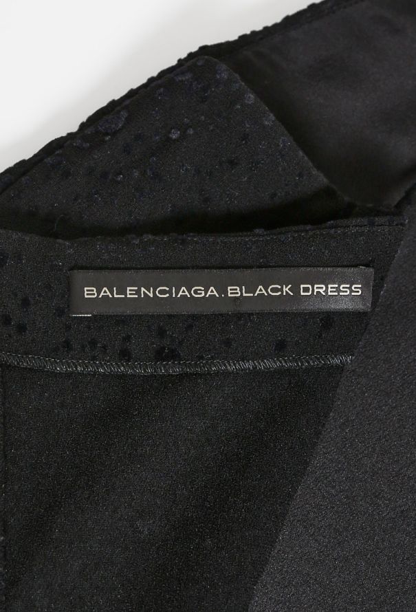 Balenciaga 2010 Velvet Textured Crêpe Dress - 6