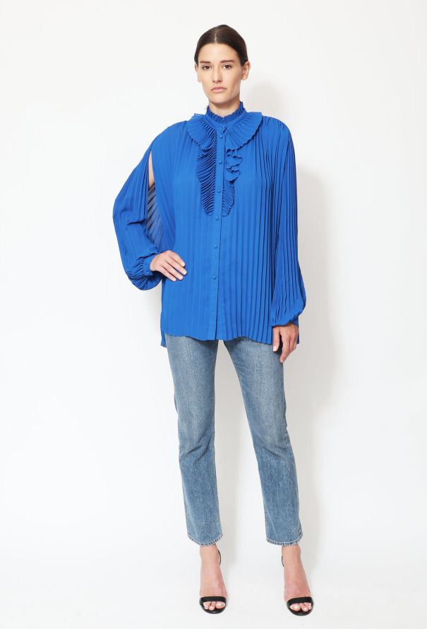 Balenciaga Resort 2017 Pleated Cut-Out Blouse - 5