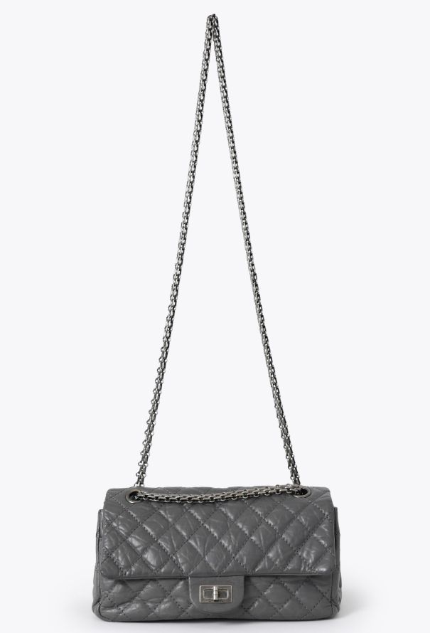 Chanel Grey 2.55 Medium Flap Bag - 2