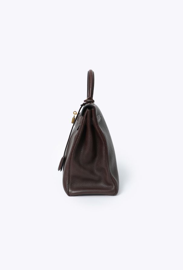 Hermès Vintage Marron Togo Kelly Retourné 35 - 7