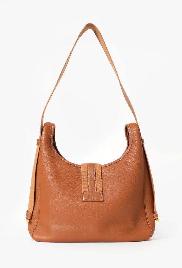 Hermès Vintage Gold Togo Tsako Bag - 4