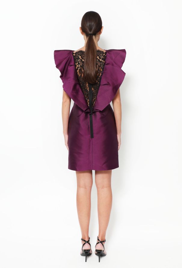 Lanvin S/S 2016 Ruffled Lace Back Dress - 4