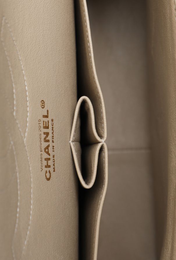 Chanel Beige Jumbo Timeless Flap Bag - 14
