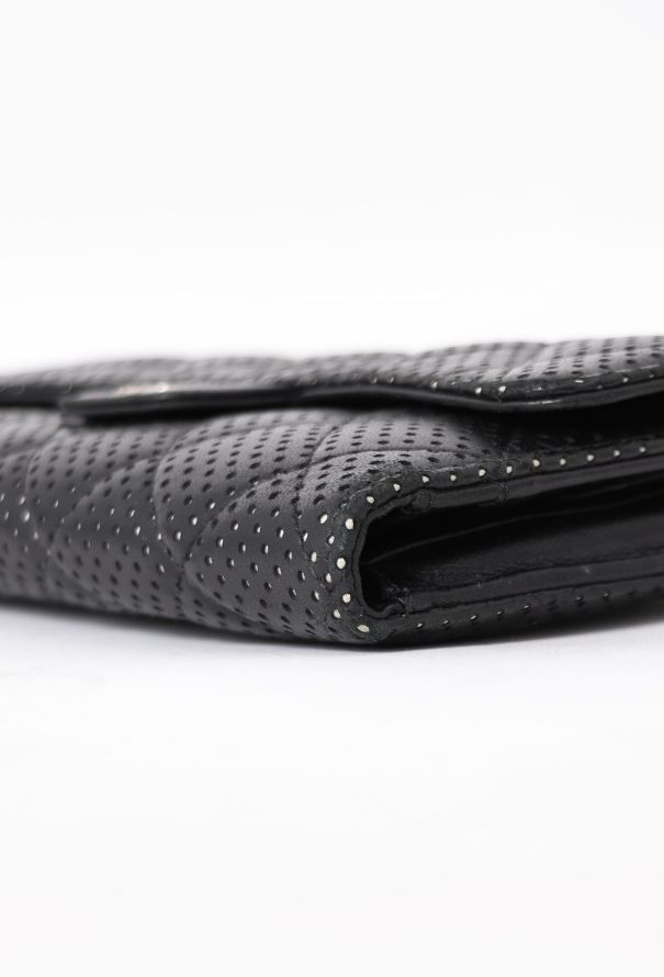 Chanel Black Perforated Flap Wallet - 9
