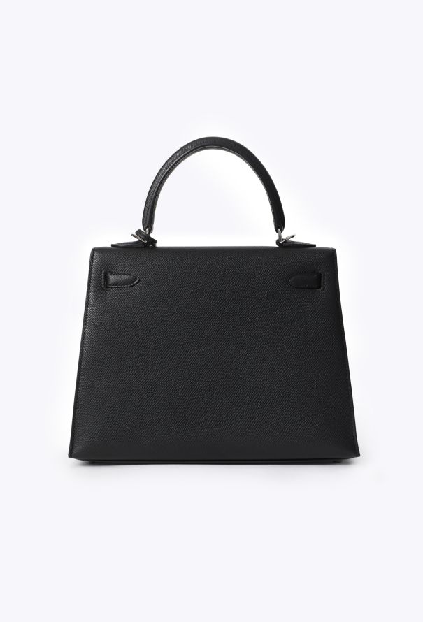 Hermès Black Epsom Kelly Sellier 25 Electrum - 8