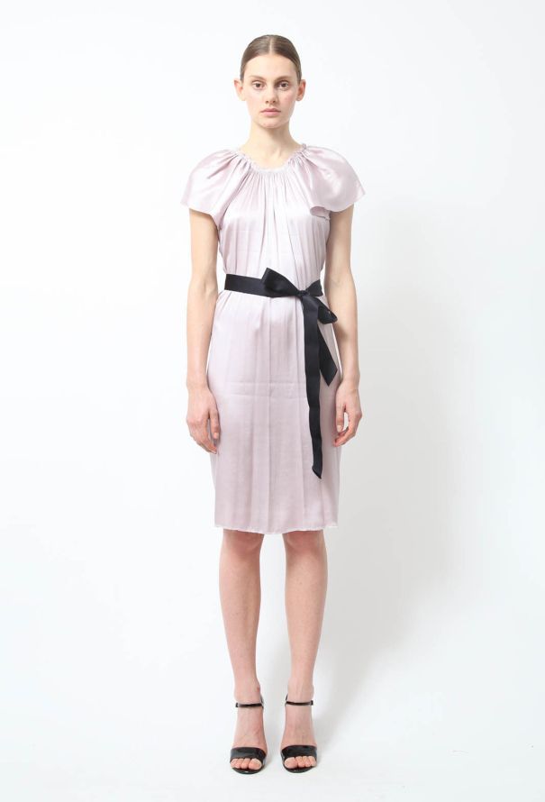 Lanvin Lavender Silk Draped dress - 1
