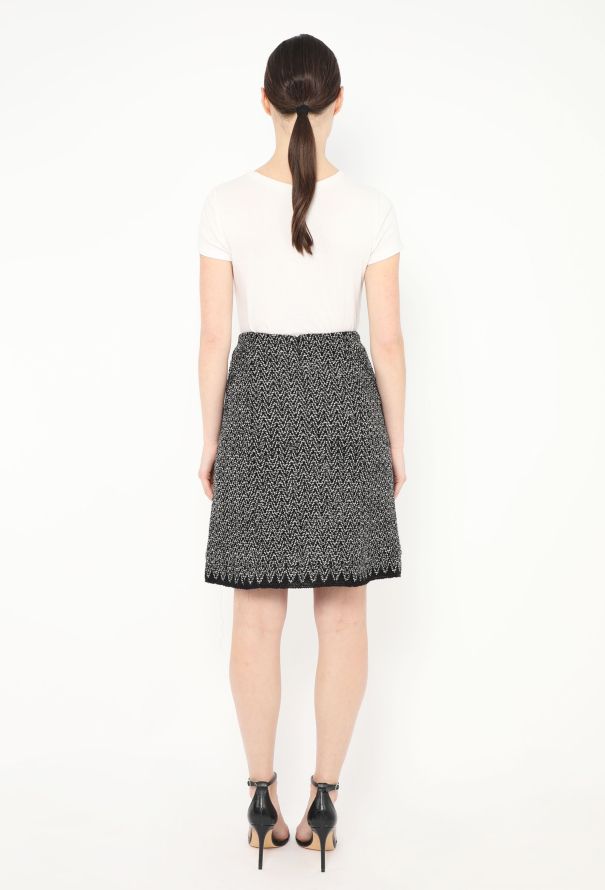 Chanel Chevron Tweed Wrap Skirt - 4