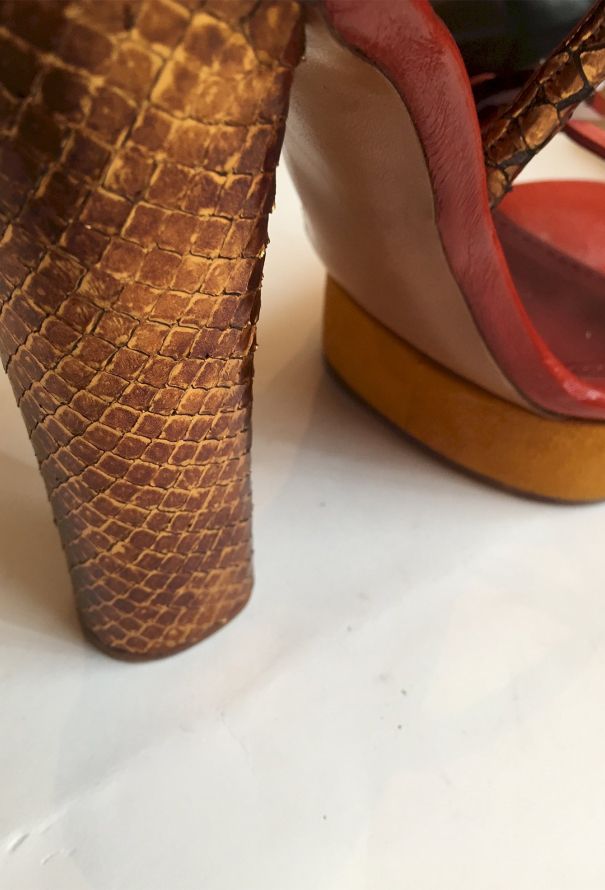 Marc Jacobs S/S 2011 Metallic Snake Sandals - 8