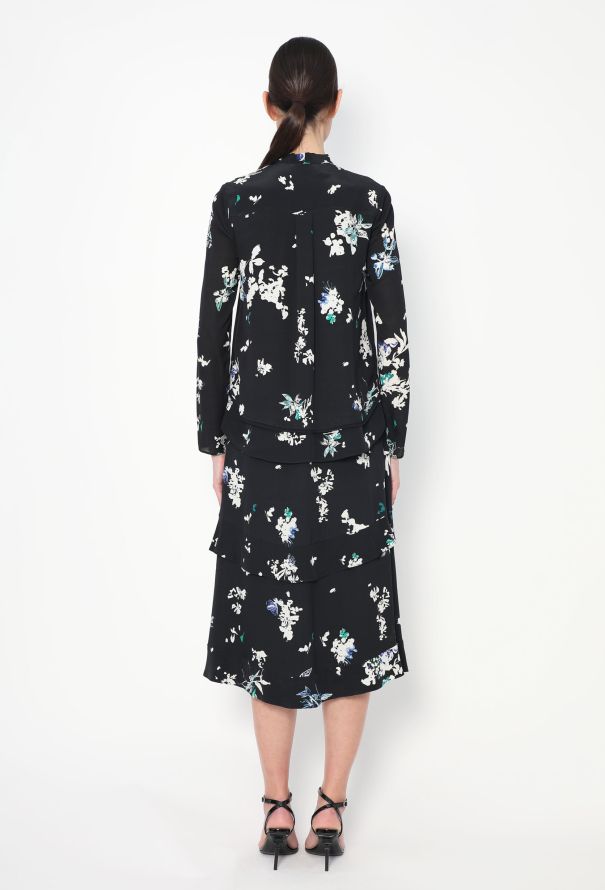 Proenza Schouler 2016 Floral Lavallière Silk Ensemble - 7