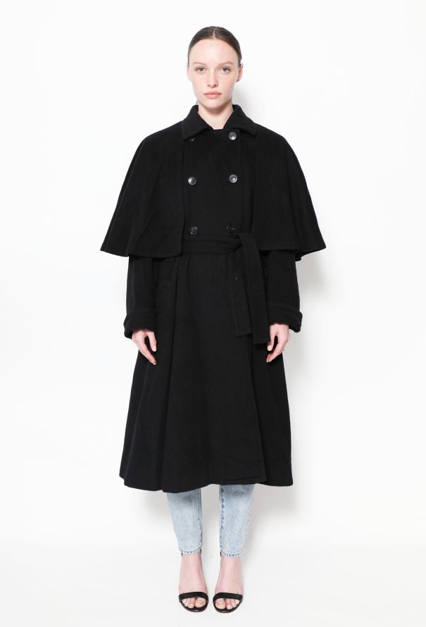 Saint Laurent Early '70s Belted Cape Coat - 1
