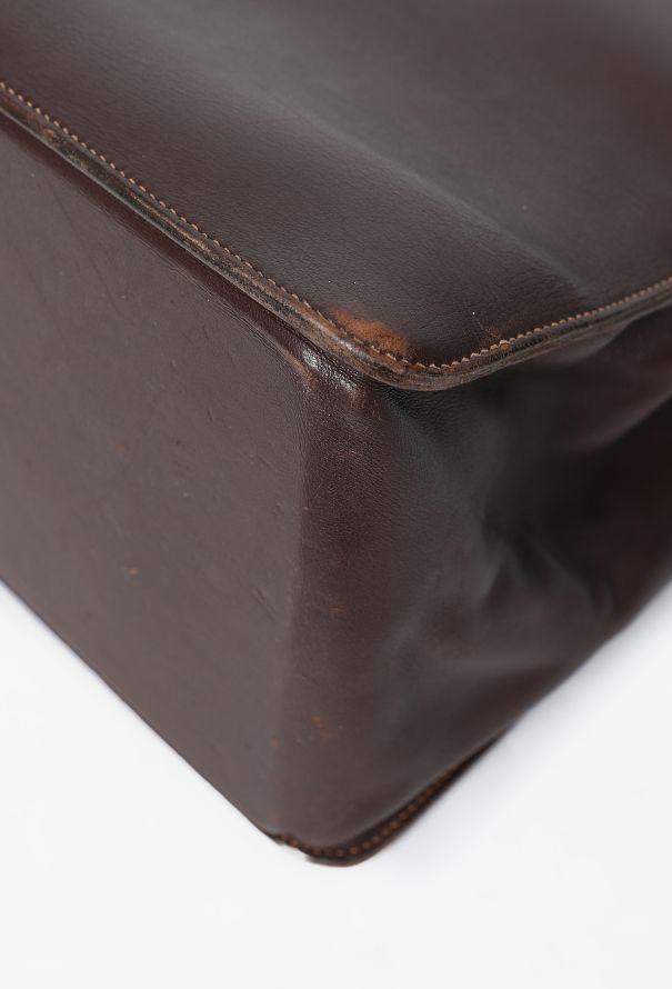 Hermès Vintage Ébène Swift Whitebus GM Bag - 10