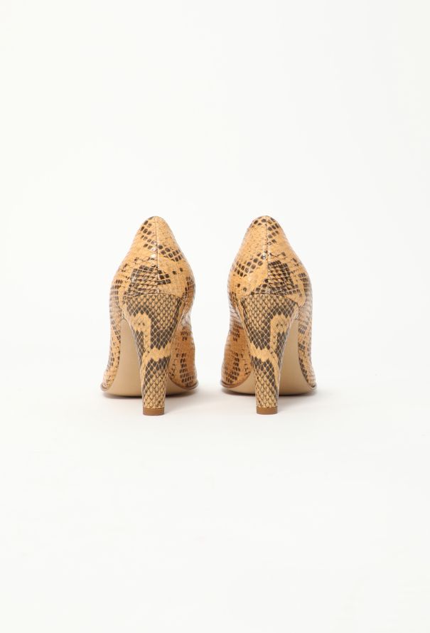 Bottega Veneta 2020 Bloc Python Buckle Heels - 5