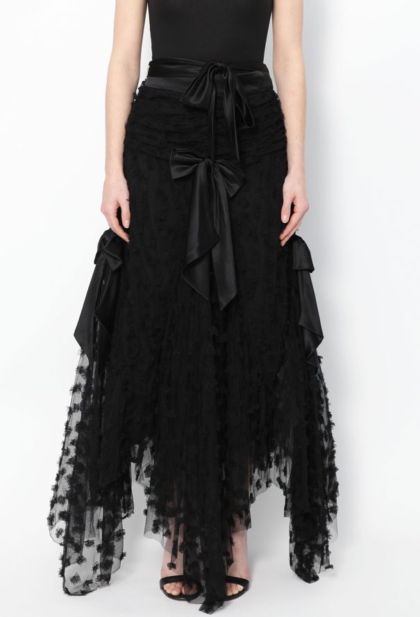 Rodarte S/S 2019 Bow Appliqué Tulle Skirt - 4