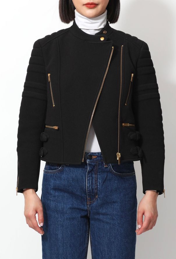 Céline Classic Textured Biker Jacket - 2