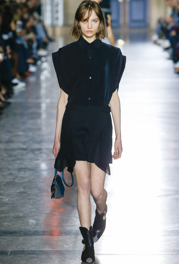 Givenchy S/S 2018 Pleated Silk Cut-Out Skirt - 2