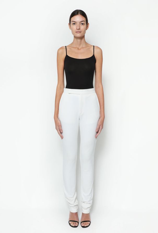 Céline F/W 2017 Tapered Twill Trousers White - 1