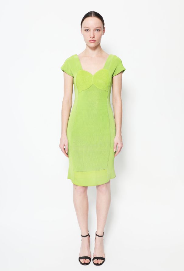 Gianni Versace 90s Ribbed Bodycon Dress - 1