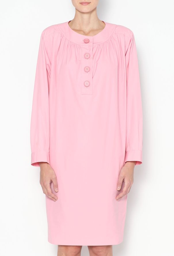 Saint Laurent Vintage Pleated Cotton Dress - 3