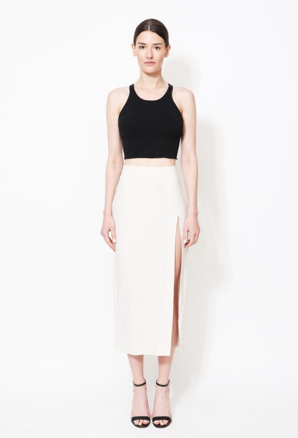 Jean Paul Gaultier Early 2000s Linen Slit Skirt - 2