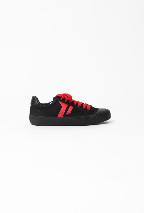 Céline S/S 2017 Canvas Sneakers with Leather Trim - 1
