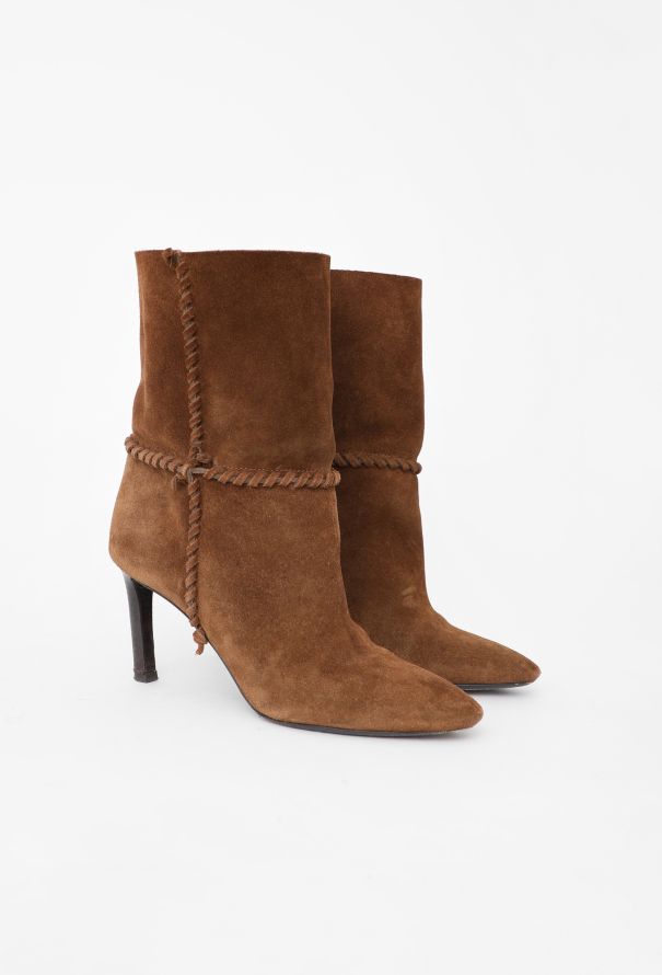Saint Laurent 2016 Mica 105 Suede Ankle Boots - 3