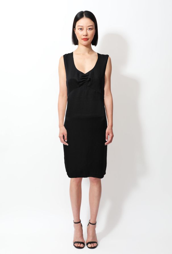 Chanel 2001 Ruched Satin Dress - 1